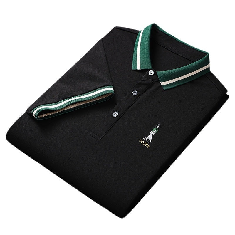 Short Sleeve Men's Lapels Fashion Brand Clothes