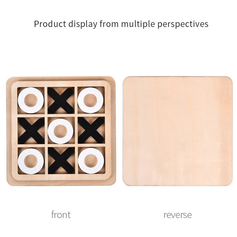 Montessori Chess Play Wooden Jigsaw Toy Game Interaction Puzzles Training Brain Learing Early Educational Toys For Children Kids - EL CHEG