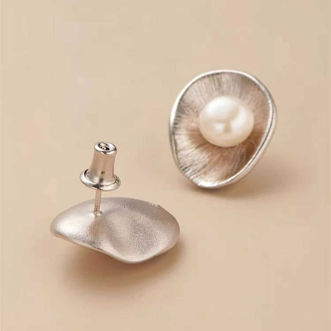 Pearl Sterling Silver Needle Earrings