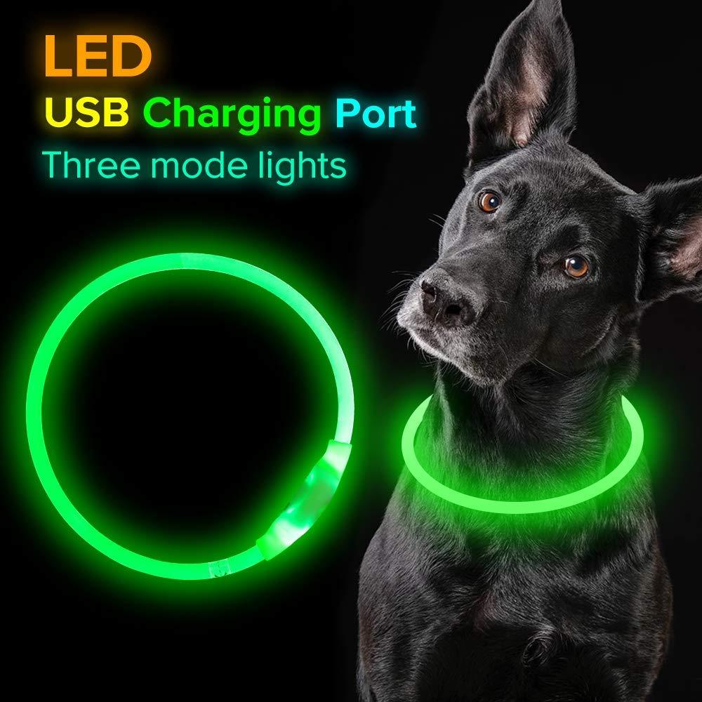 Pet Flashing Collar USB Rechargeable Glowing Necklace Safety Collar Light Up Collars For Night Walking Electric Dog Collar Neon - EL CHEG