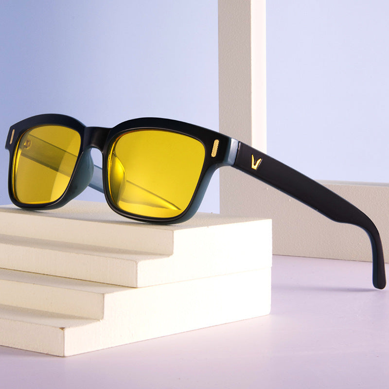 Retro Small Box Rice Nail Style Personalized Sunglasses With UV Protection