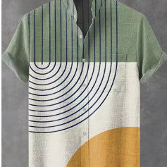 Men's Loose Casual Versatile Printed Shirt