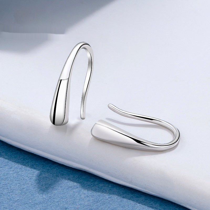 Silver Water Drop Ear Hook Female Simple Cold Style
