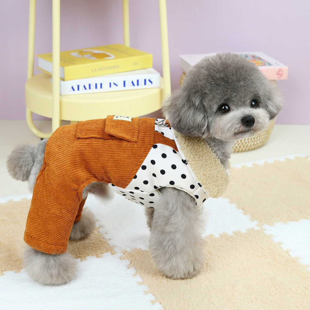Thickened Small Dog Winter Four-legged Cotton Pet Clothes