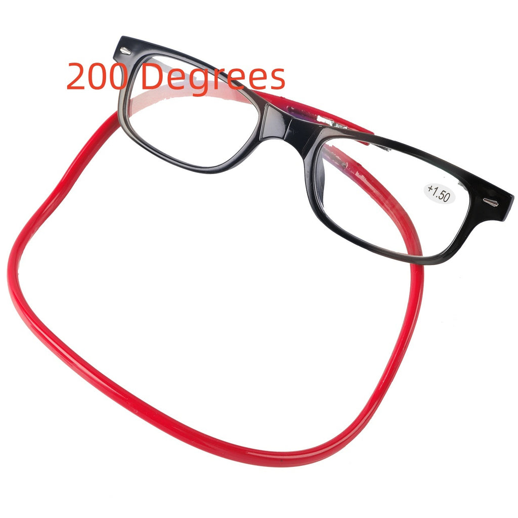 Anti-lost Silicone Magnet Hanging Neck Foldable Presbyopic Glasses