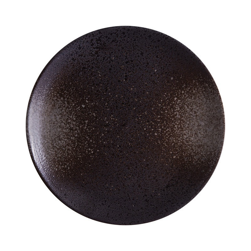 Retro Ceramic Shallow Plate Creative Color Glaze Plate Dish