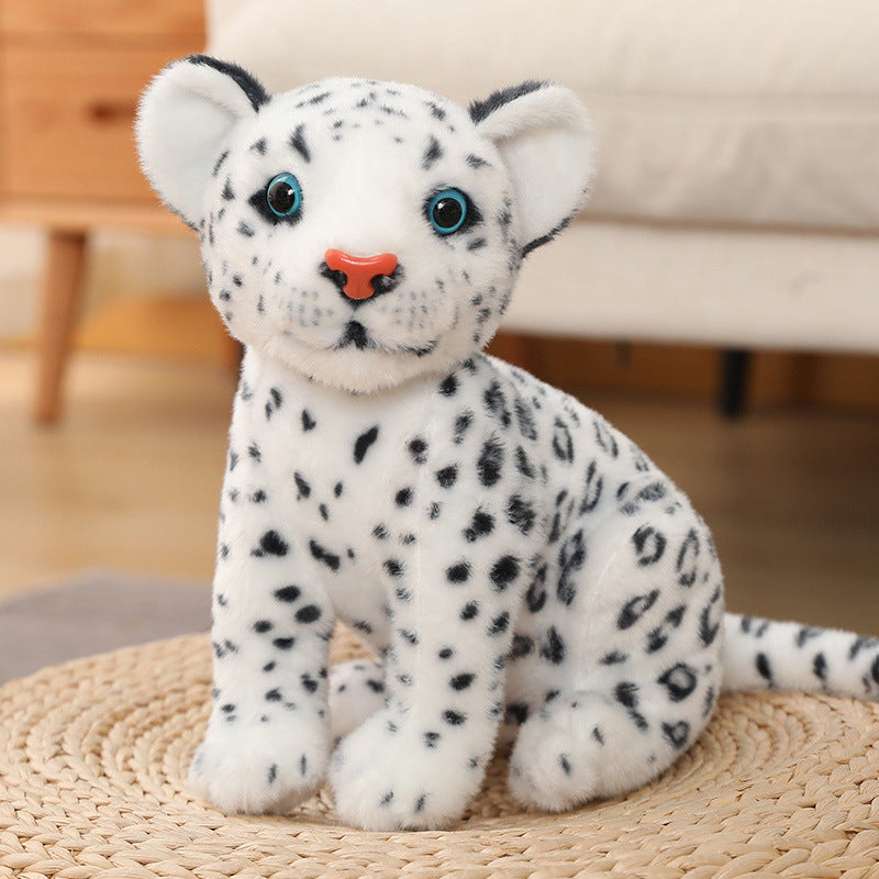 Fashion Squat Snow Leopard Doll Plush Toys.