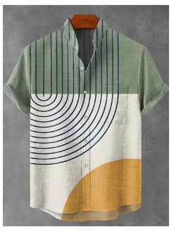 Men's Loose Casual Versatile Printed Shirt