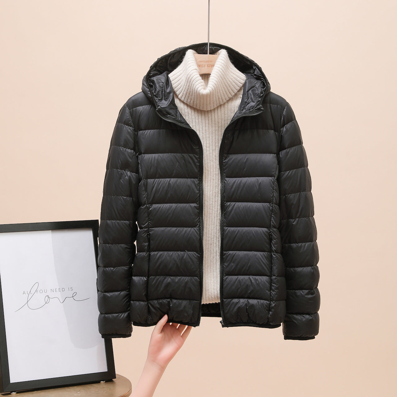 Down Jacket Women's Short Light And Thick