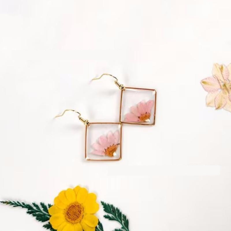 Personalized Trendy Embossed Chrysanthemum Jewelry Women's Earrings