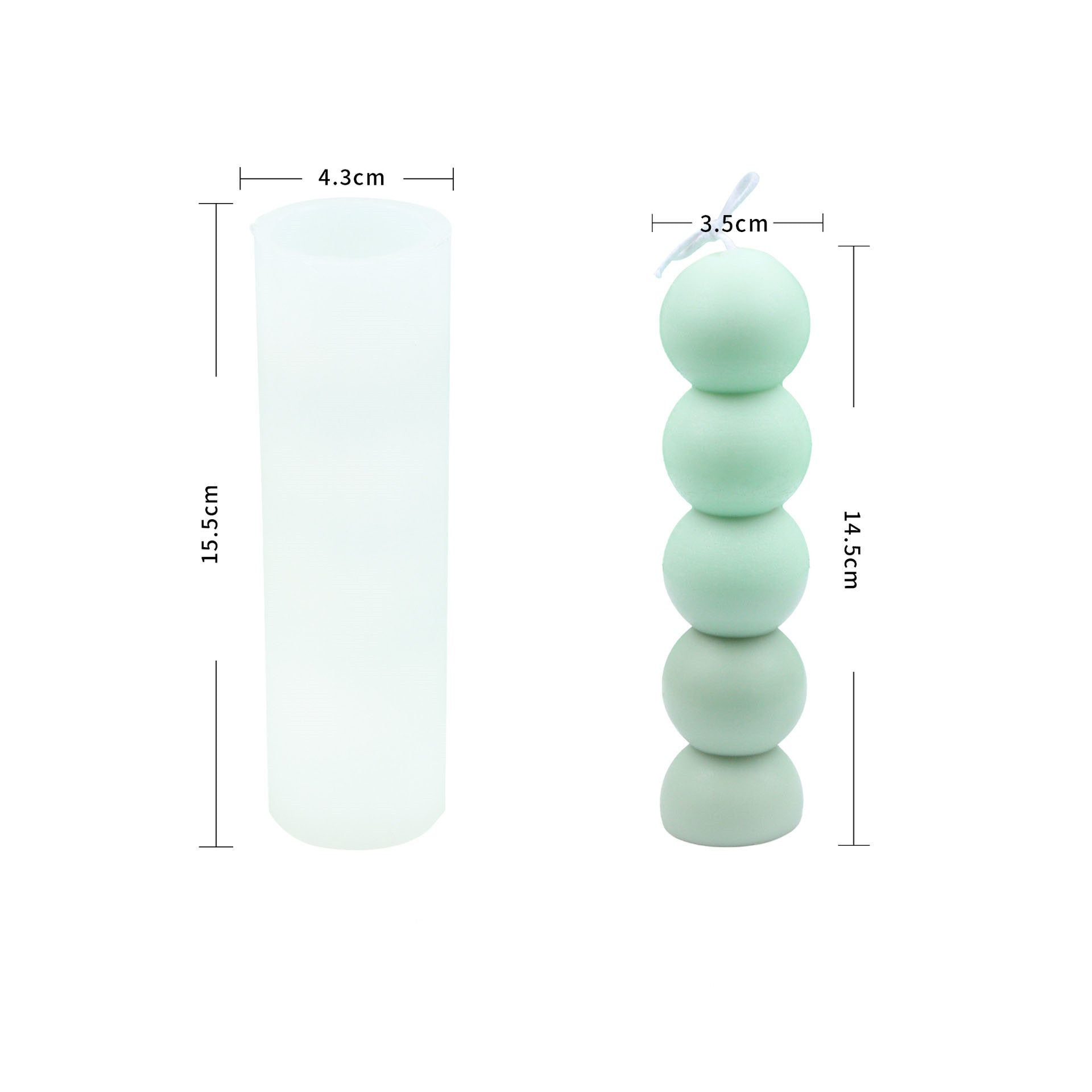 Polygonal Silicone Geometric Magic Ball Candle Mold