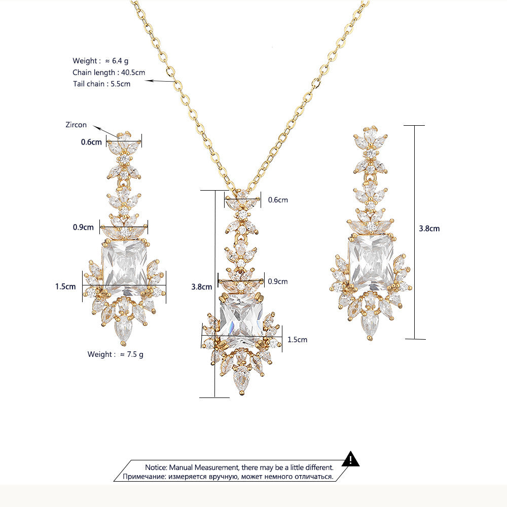 Lady Temperament Shining Zircon Necklace