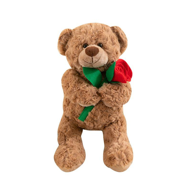 Holding Flower Bear Love Bear Plush Toy.