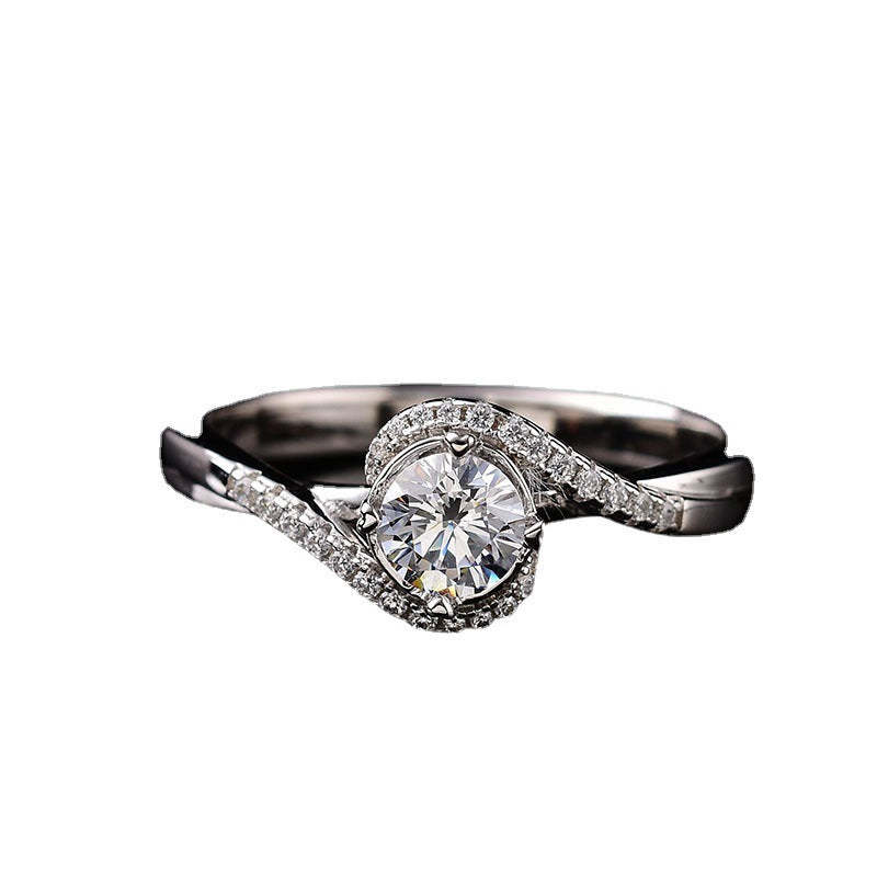 Synthetic Moissanite Angel Eyes Women's Ring