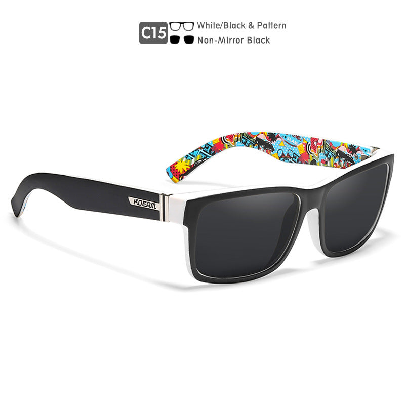 Square Polarized Outdoor Sports Colorful Sunglasses
