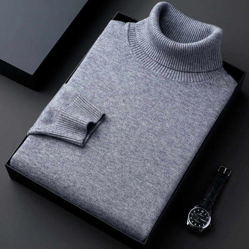 Imitation Knitwear Men's Turtleneck Color Thick Bottoming Shirt