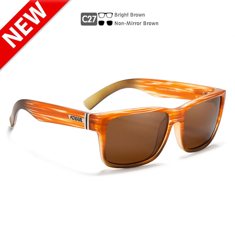 Square Polarized Outdoor Sports Colorful Sunglasses