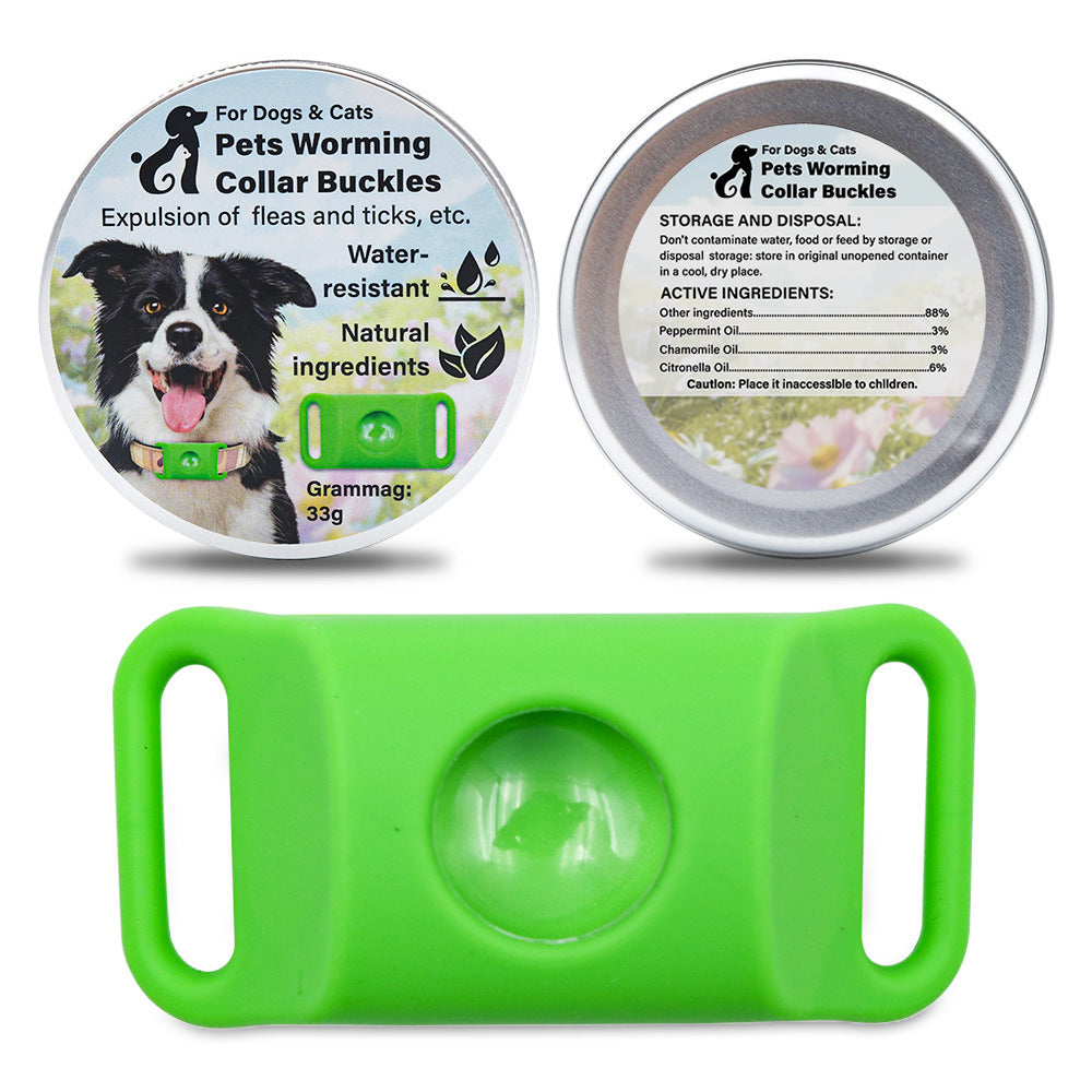 Pet Insect Repellent Button Collar Capsule Suit