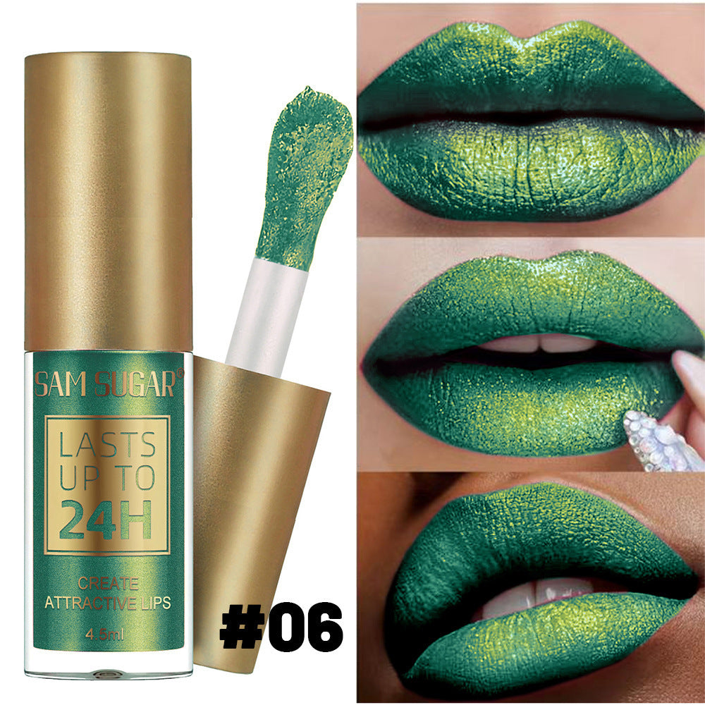 6-color Lifting Thin And Glittering Pearlescent Lip Lacquer - EL CHEG