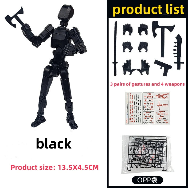Multi-Jointed Movable Shapeshift Robot 3D Printed Mannequin Dummy 13 Action Figure Full Body Movable Robot Parent-Children Games - EL CHEG