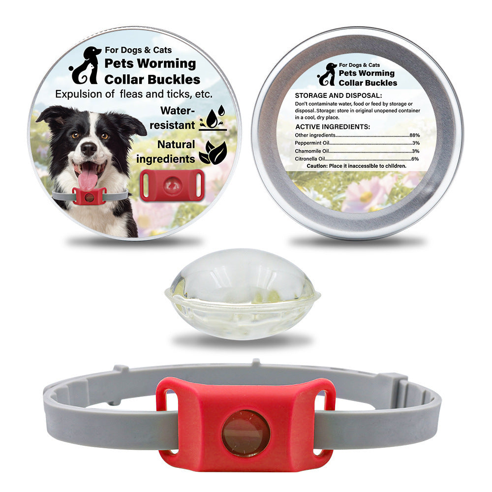 Pet Insect Repellent Button Collar Capsule Suit
