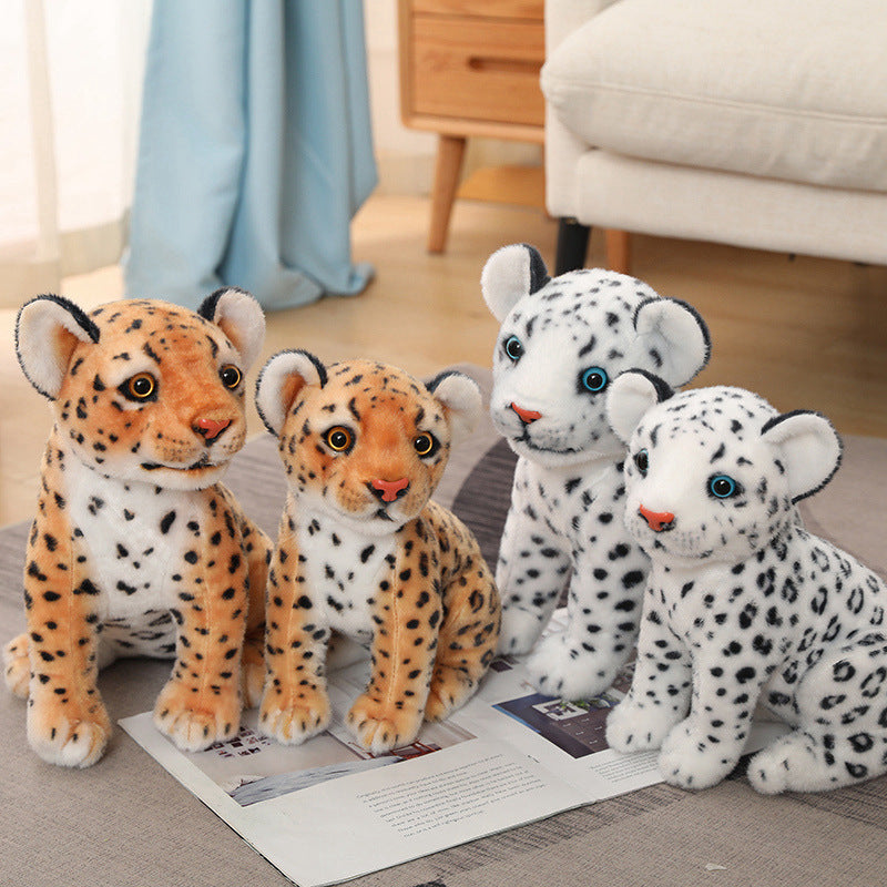 Fashion Squat Snow Leopard Doll Plush Toys.