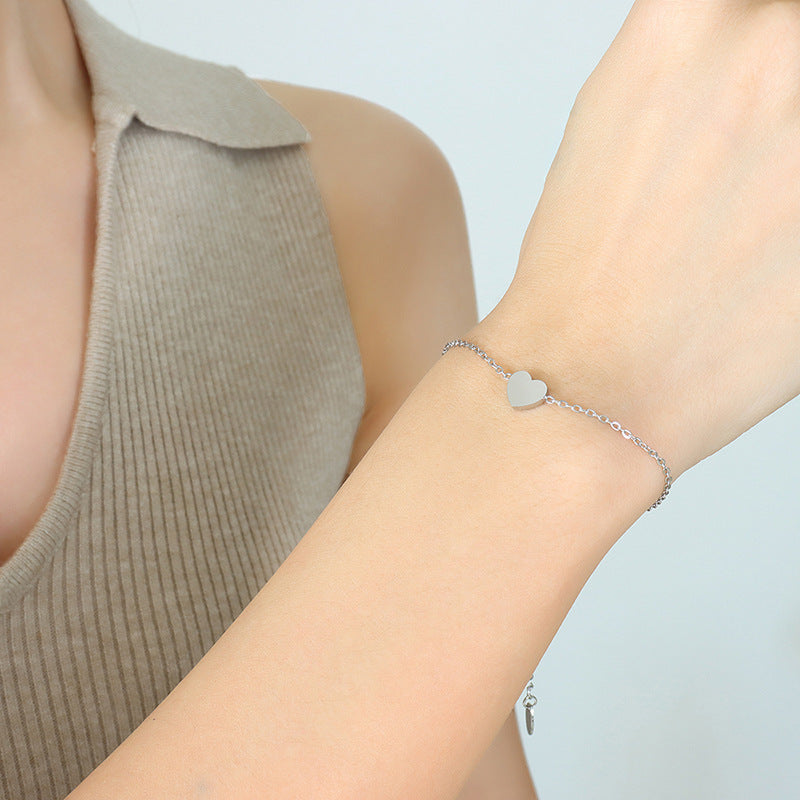 Fashion All-matching Heart Bracelet Women