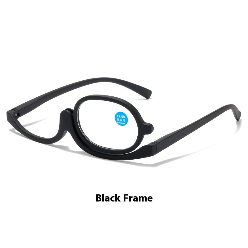 Single-side Rotating Makeup Presbyopic Glasses Ladies