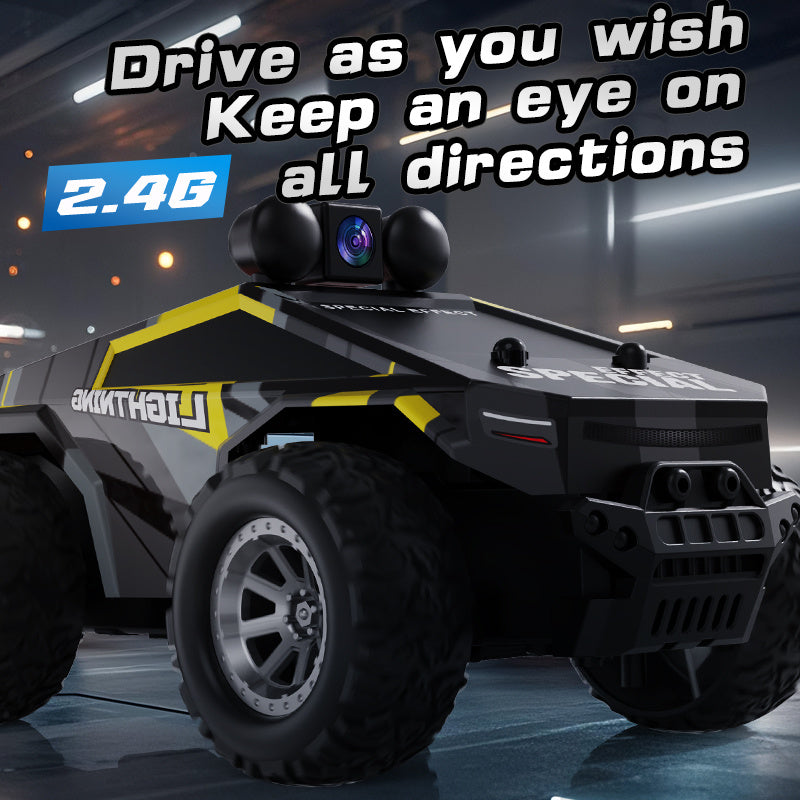 Remote Control Car With Camera Lights High-speed Drifting Car Boys' Toy.