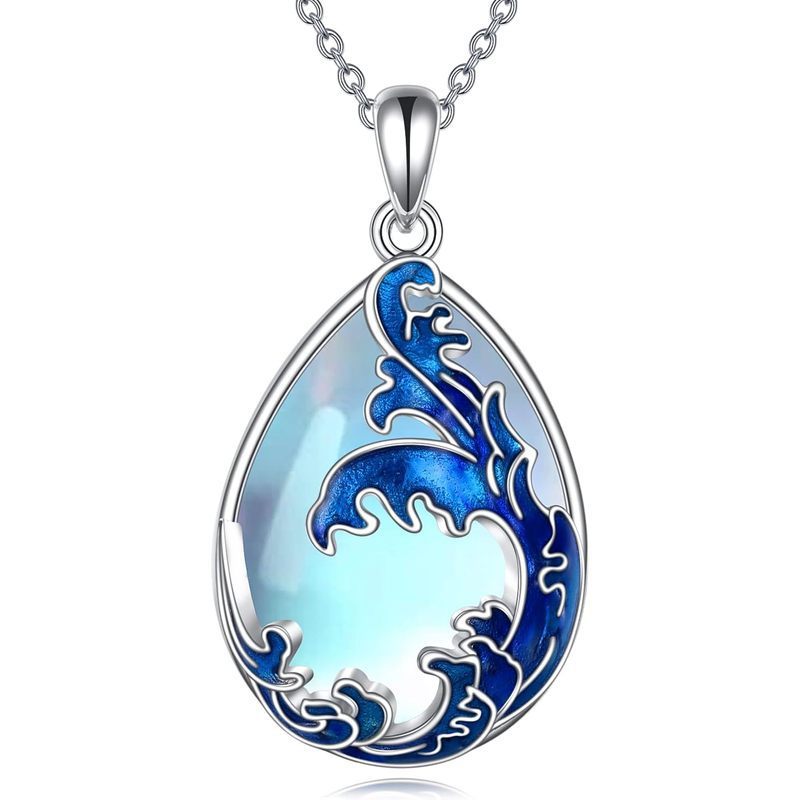Moonstone Blue HAILANG Pendant Women's Necklace