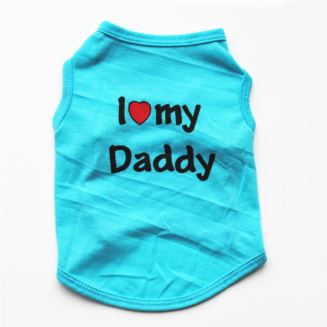 Pet Puppy Clothes Vest Classic Look Love Dad Love Mom