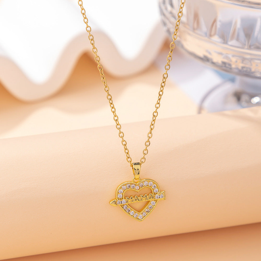 Women's Moissanite Exquisite Clavicle Chain Pendant Does Not Fade Special-interest Design