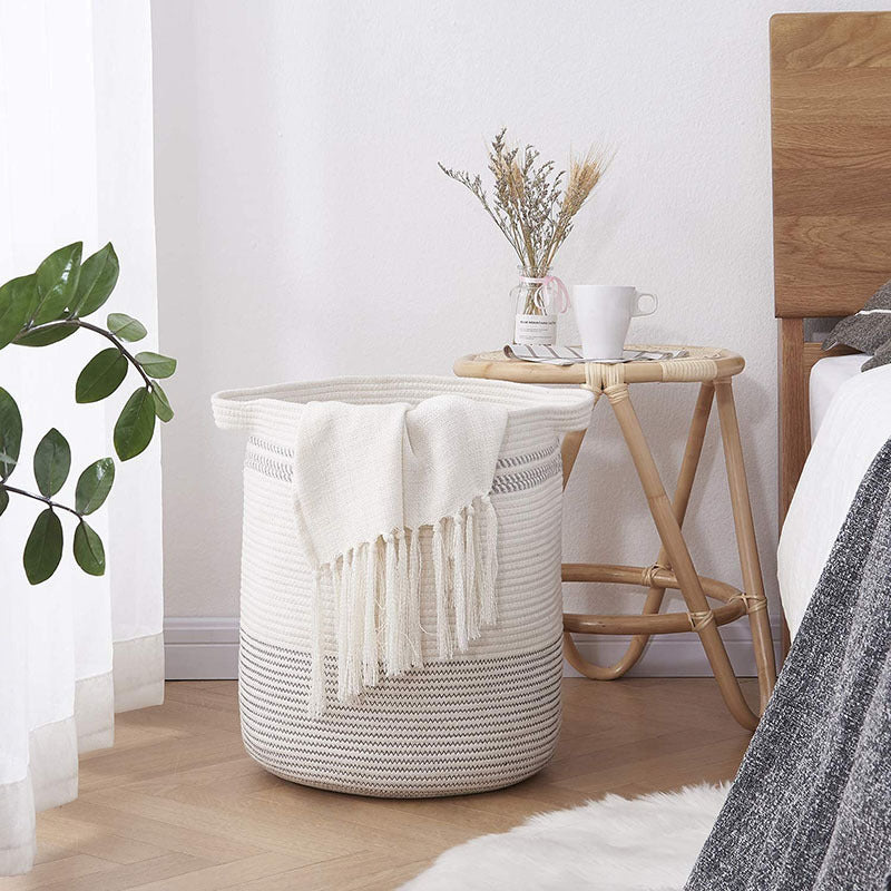 Cotton String Sundries Laundry Basket Magazine Snacks Storage Basket - EL CHEG