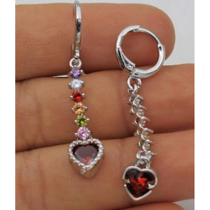 Women's Heart-shaped Fashion Colorful Earrings