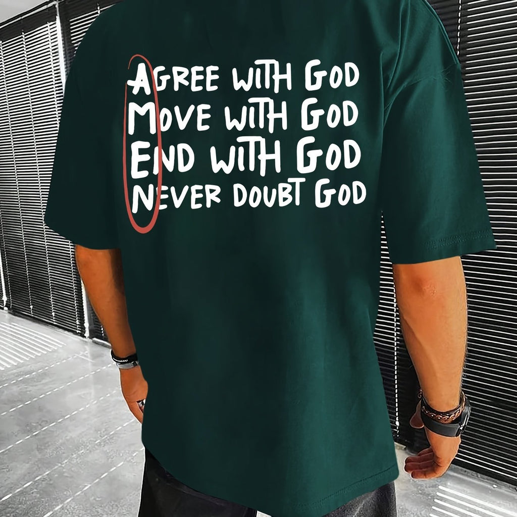 Simple Casual Men's Letter Short Sleeve T-shirt