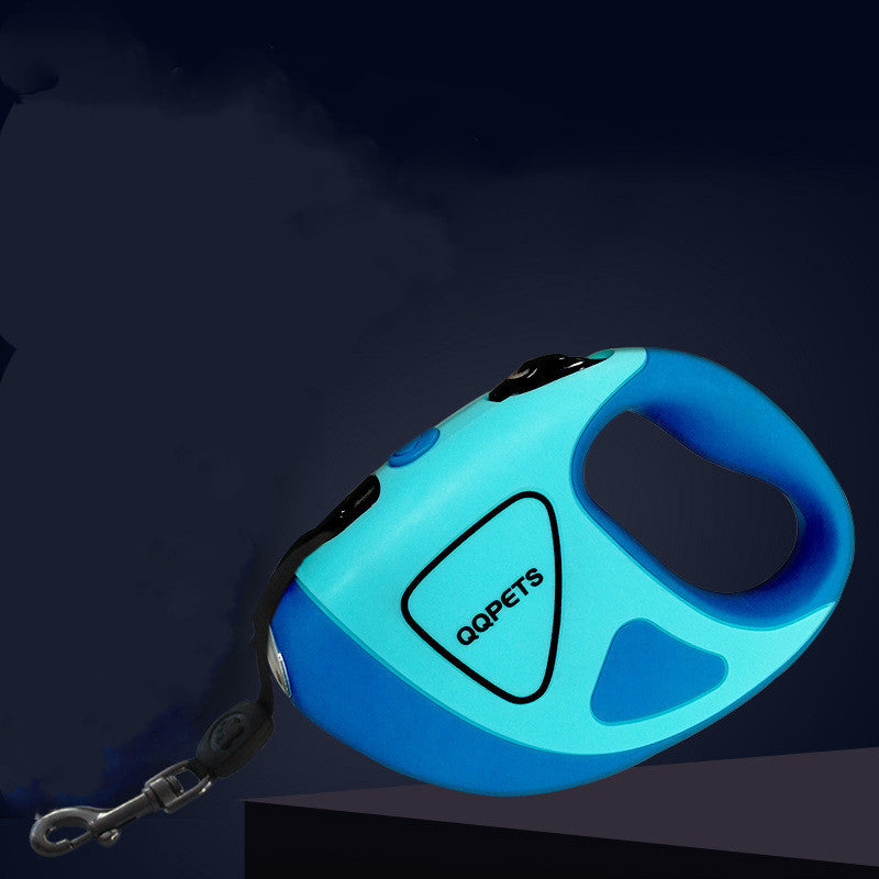 Pet Dog Automatic Retractable Fiber Leash Night Safety LED Shining Automatic Stretching Dog Hand Holding Rope Pet Supplies - EL CHEG