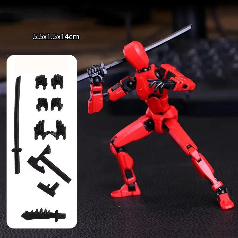 Multi-Jointed Movable Shapeshift Robot 3D Printed Mannequin Dummy 13 Action Figure Full Body Movable Robot Parent-Children Games - EL CHEG