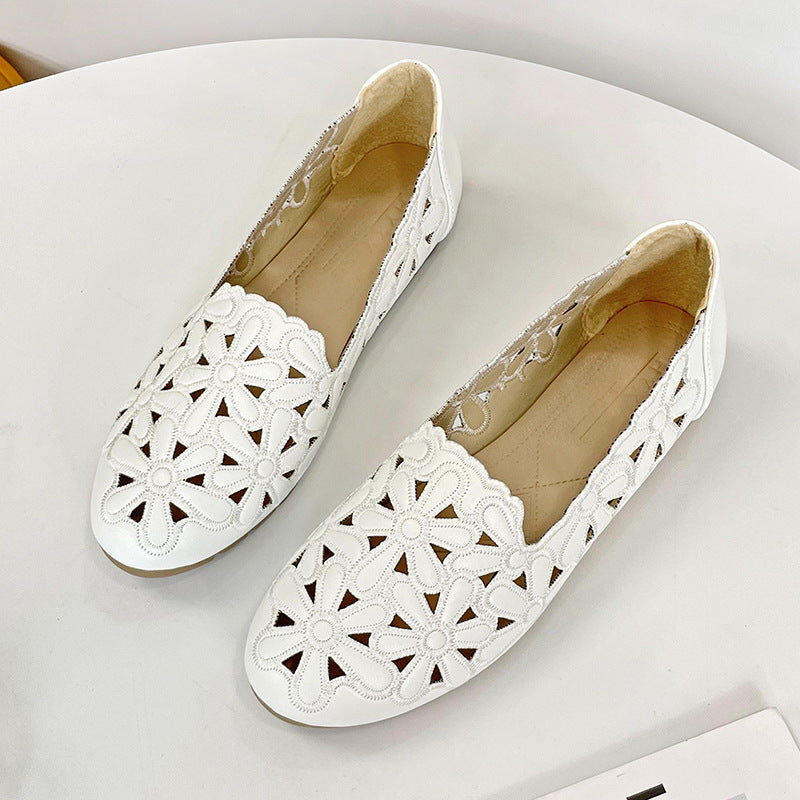 Soft Bottom Casual Hollow Breathable Flat Lazybones' Shoes