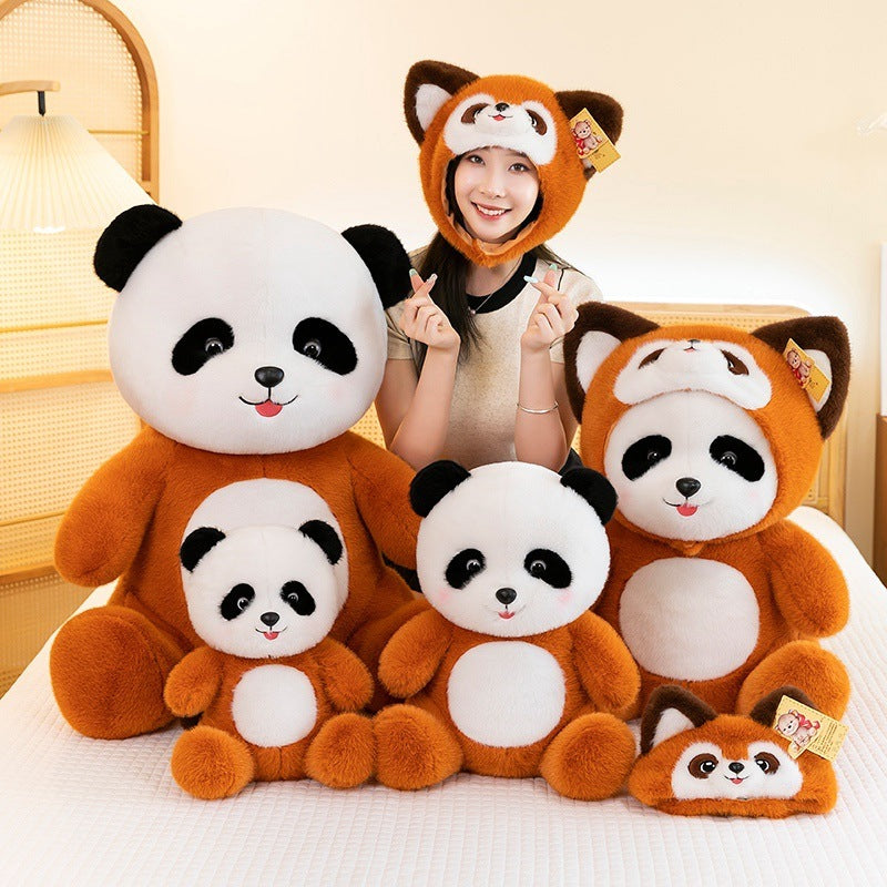 New Cute Panda Transformation Coati Plush Toy