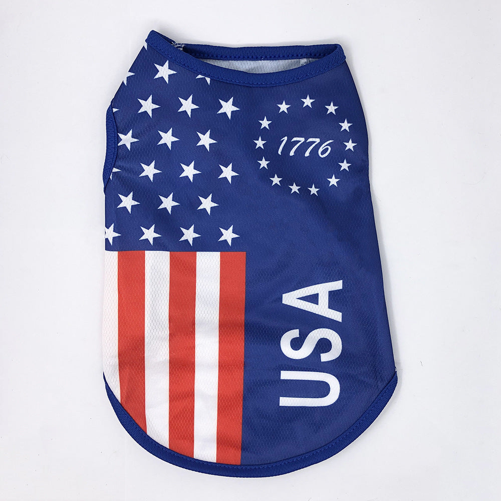 Independence Day Pet Thin Breathable Vest
