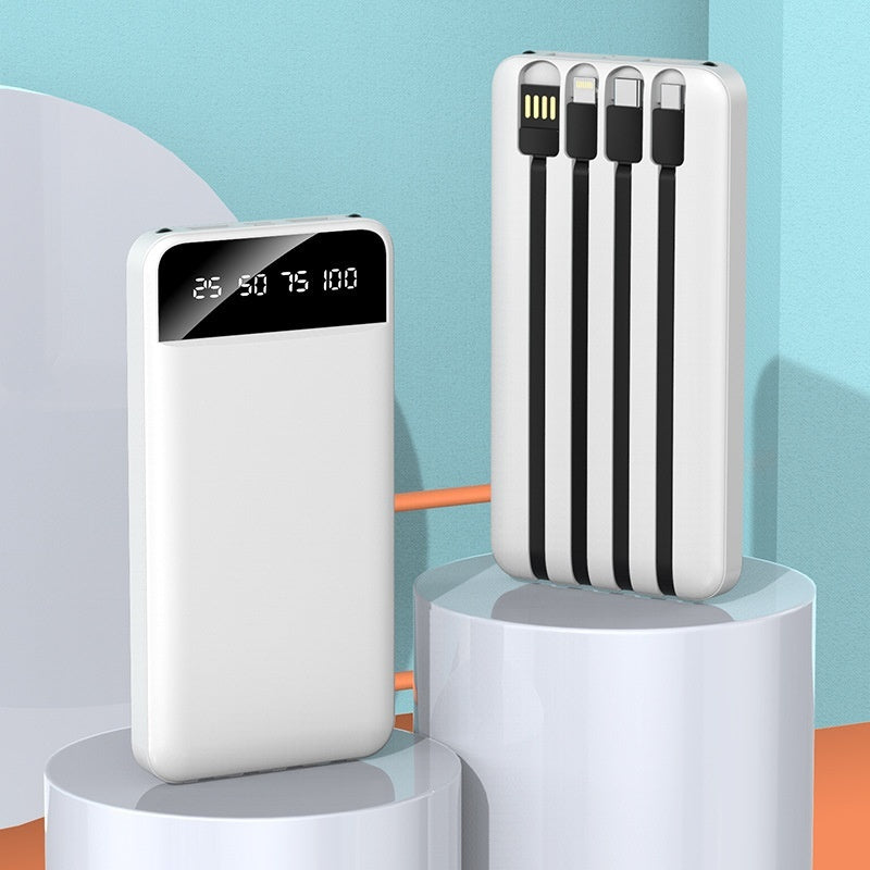 Fast Charge With Cable Power Bank 20000 MA Large Capacity Mobile Supply
