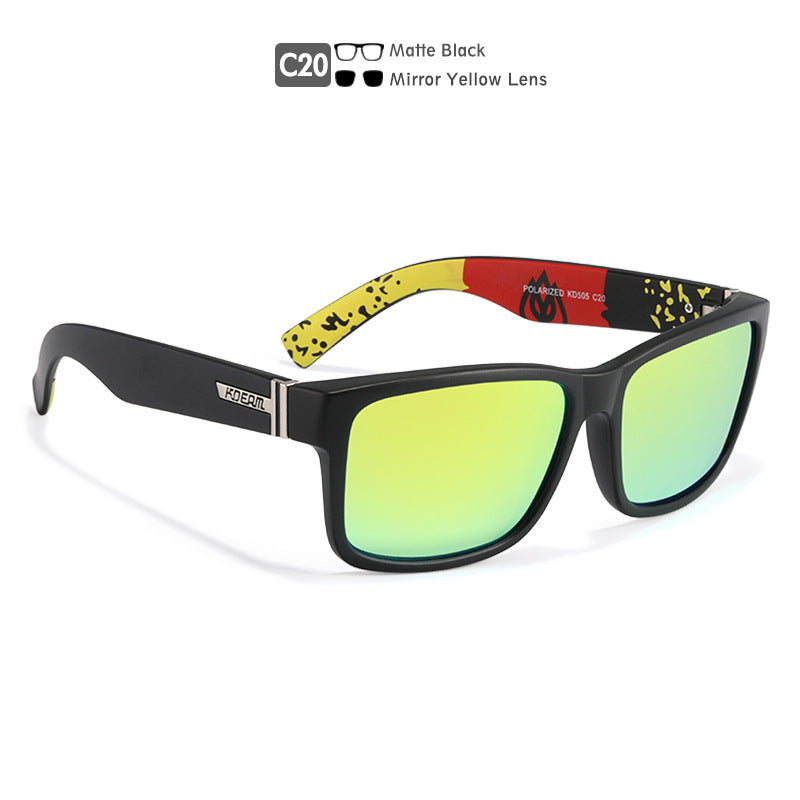 Square Polarized Outdoor Sports Colorful Sunglasses