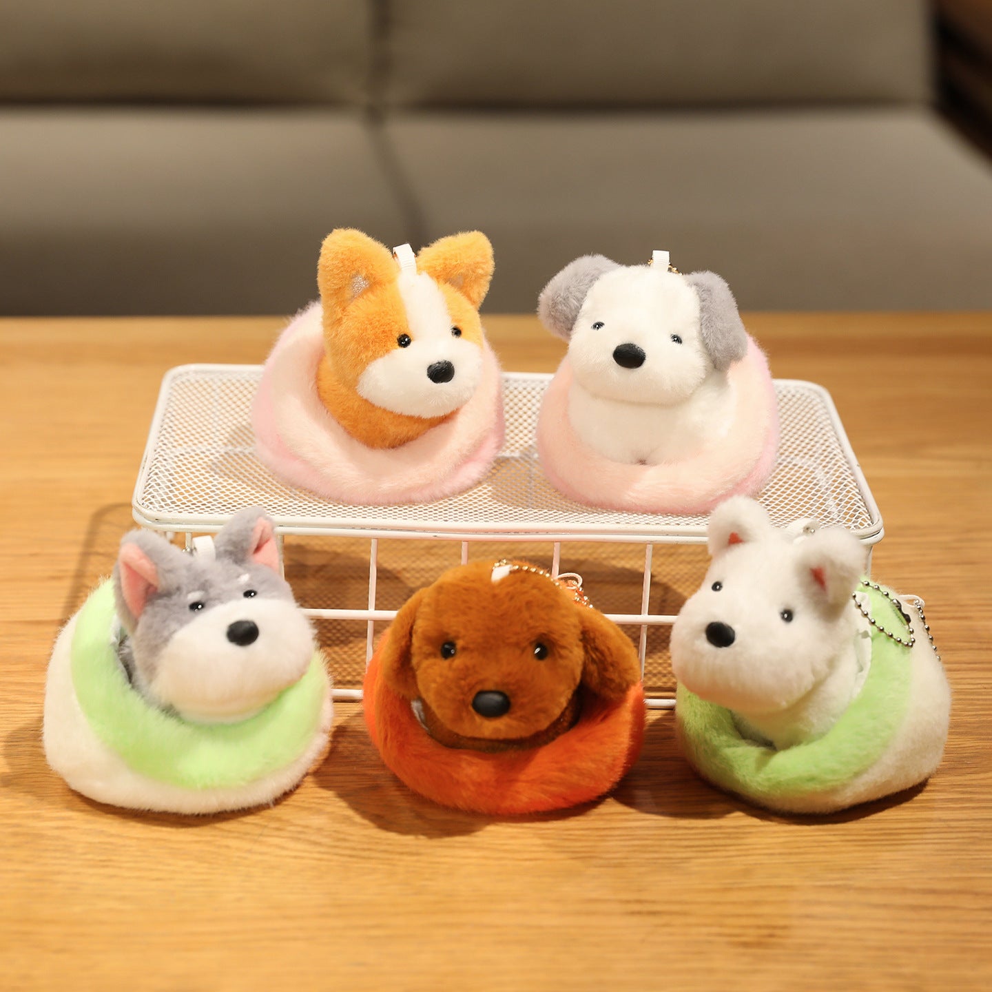 Dog Doll Plush Toy Key Chain Pendant.