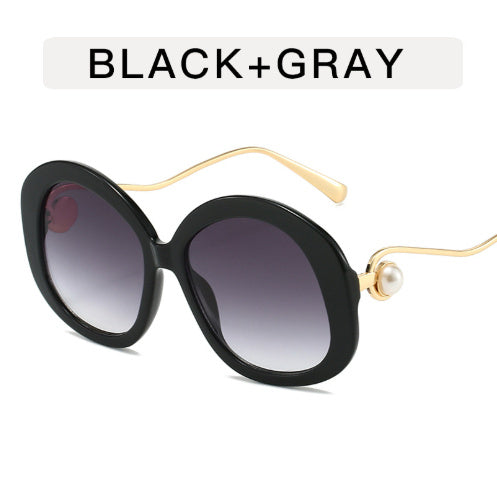 Plain Personality Vintage Pearl Anti-blue Light Glasses