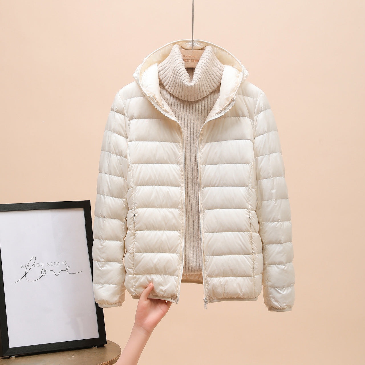 Down Jacket Women's Short Light And Thick