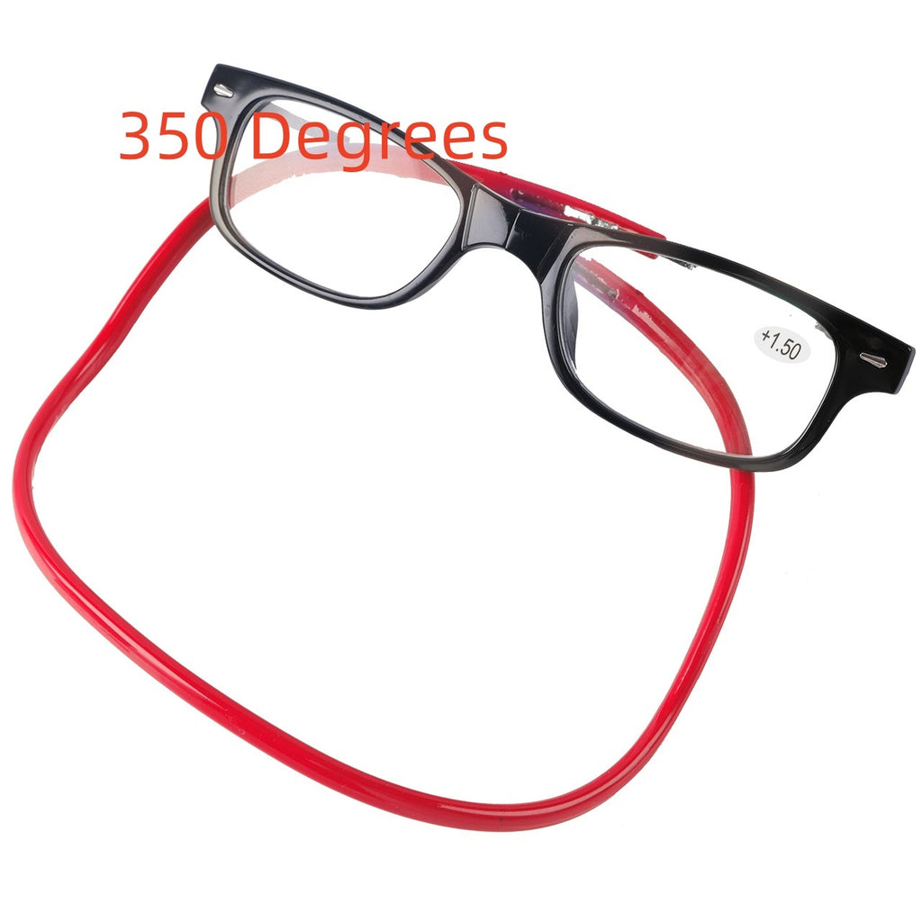 Anti-lost Silicone Magnet Hanging Neck Foldable Presbyopic Glasses