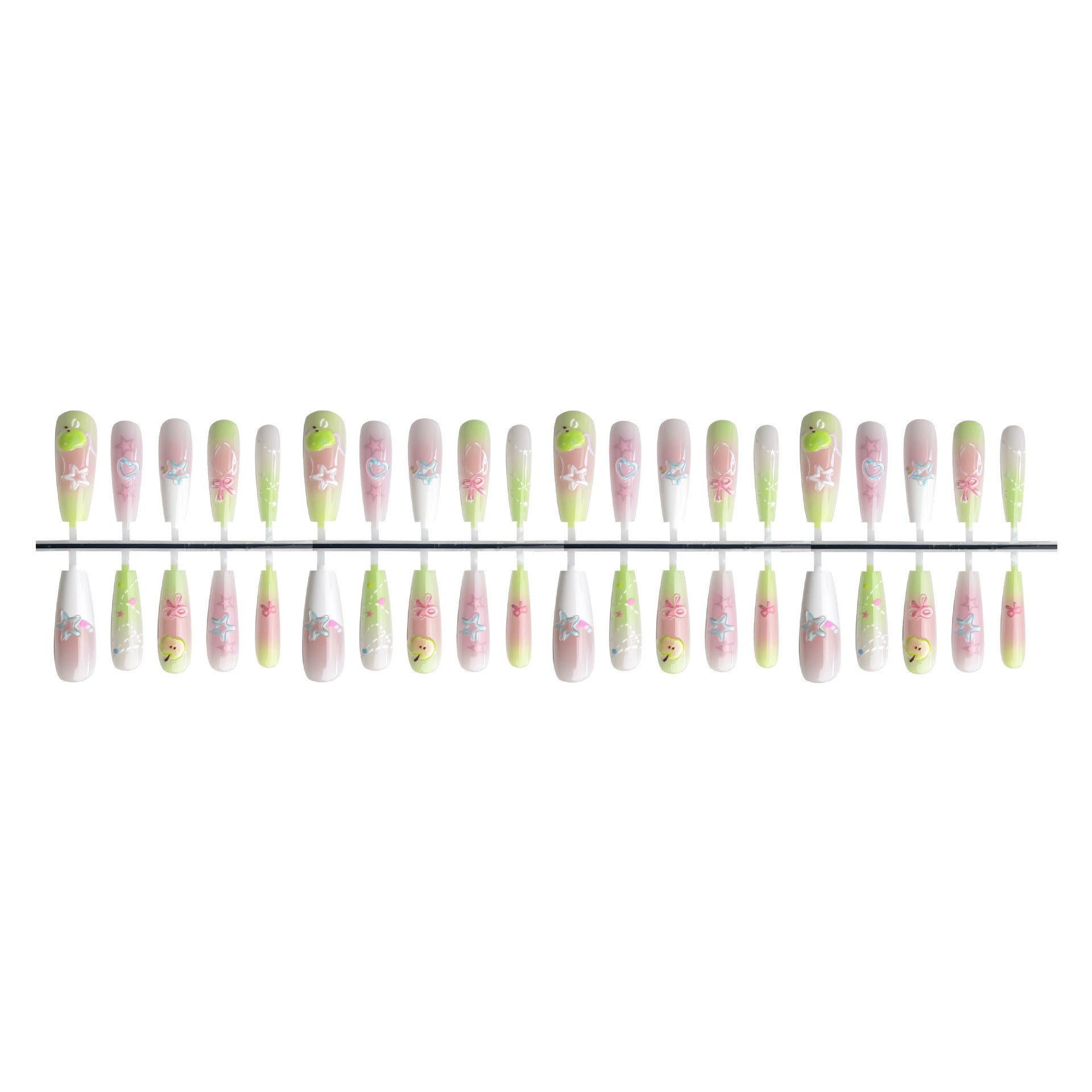 Cute Three-dimensional Relief Machine Wear Armor Fake Nail Tip - EL CHEG
