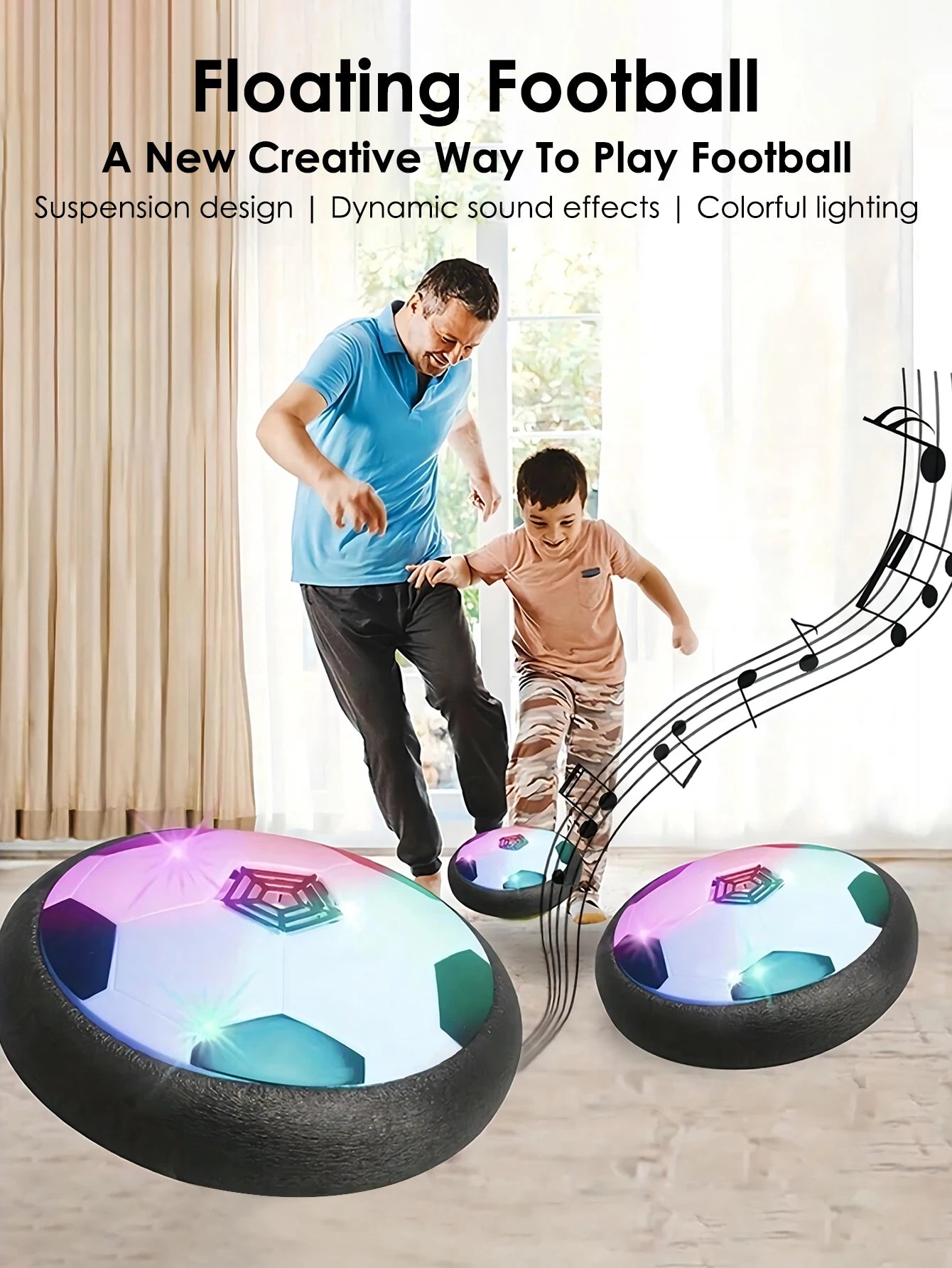 1pcs Floating Football Children's Interactive Football Electric Indoor Parent-child Interactive Sports Toys Creative Sports Toys - EL CHEG