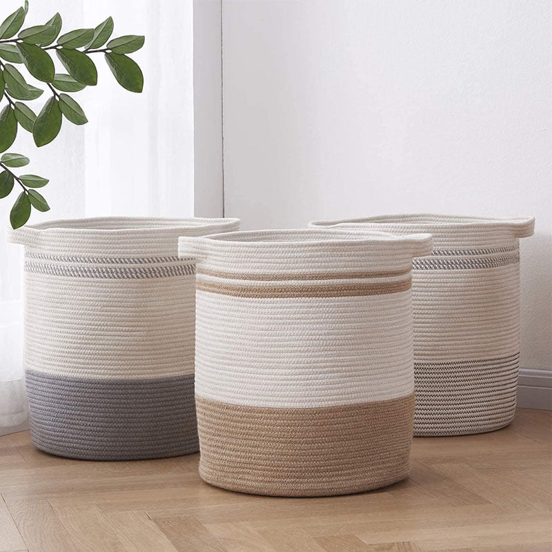 Cotton String Sundries Laundry Basket Magazine Snacks Storage Basket - EL CHEG