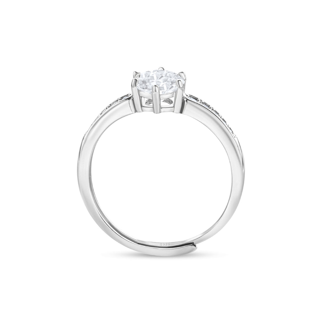 S925 Sterling Silver Moissanite Luxury Four-claw Couple Ring